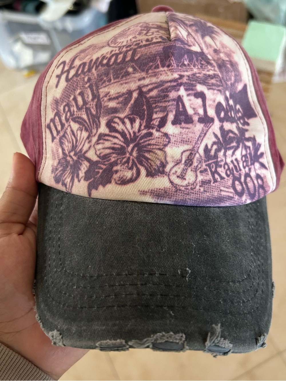 Women’s Hawaii vacation Floral Graphic Baseball Cap #96